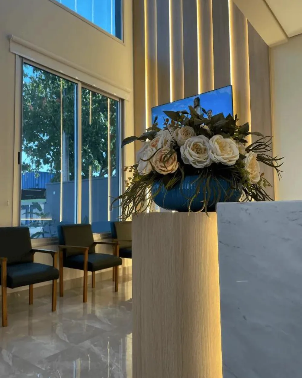 Sala de espera da clínica